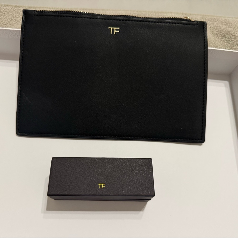 Tom Ford:  faux leather pouch and lipstick holder. New!